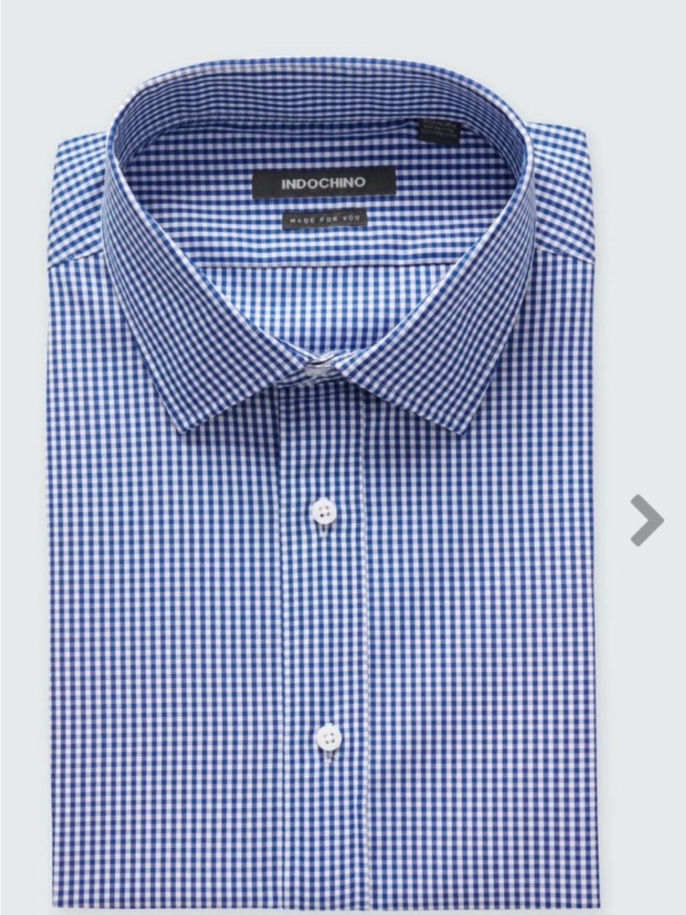 Indochino Blue & White Gingham Dress Shirt